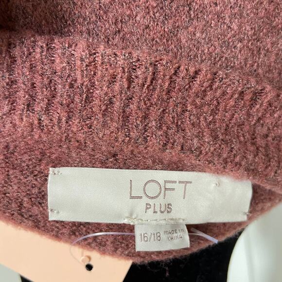 LOFT Plus Womens Sweater Size 16 18 Balloon Sleeve Pearl Embellished Beaded NEW - Picture 5 of 5